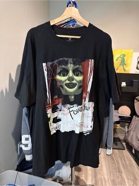 Warner Bros The Conjuring Annabelle Unisex T-Shirt Size 2XL Pre-Owned Black